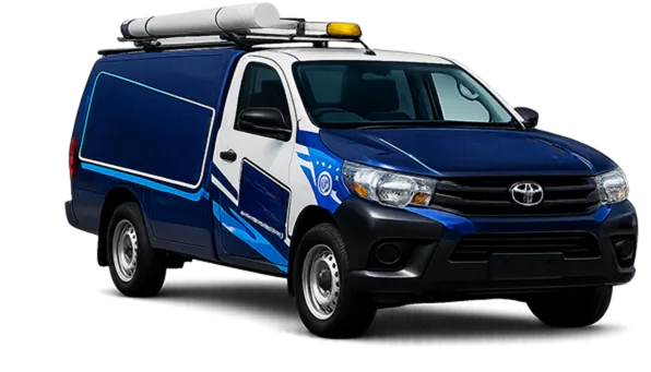 Our drain service van out on a Kentlyn job