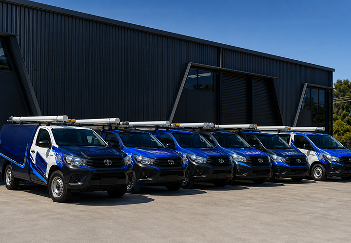 Fleet of Kentlyn Blocked Drains plumbing vans