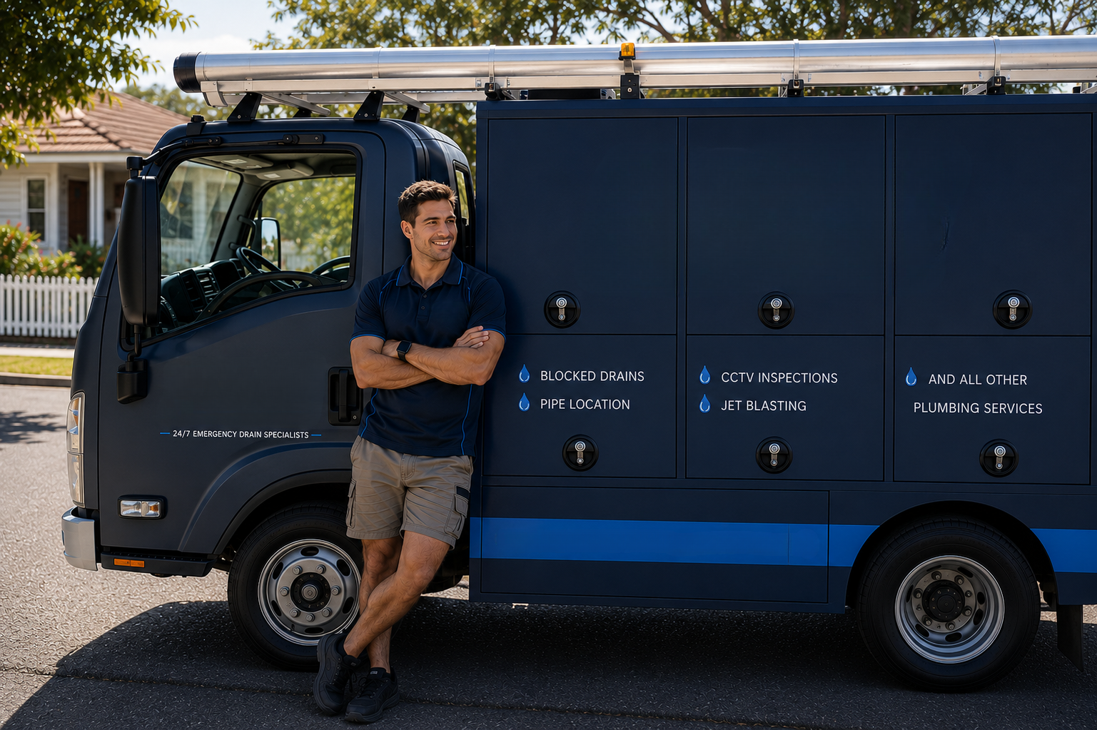 Plumber with Kentlyn Blocked Drains van