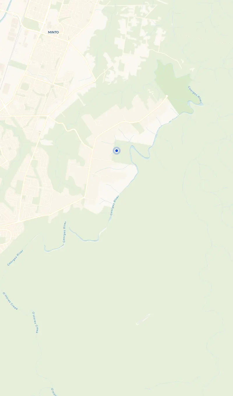Map of the Kentlyn service area and the surrounding suburbs we cover.