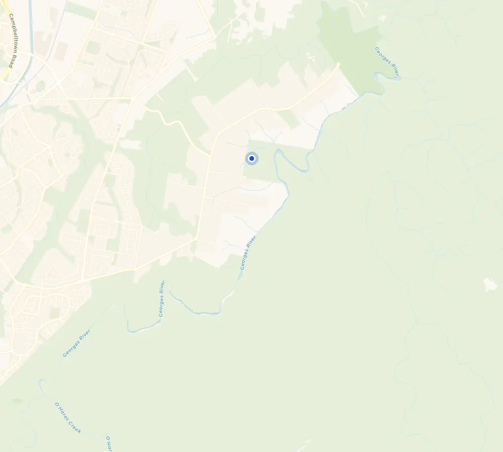 Map of the Kentlyn service area and the surrounding Macarthur, showing Kentlyn and the nearby streets we cover.